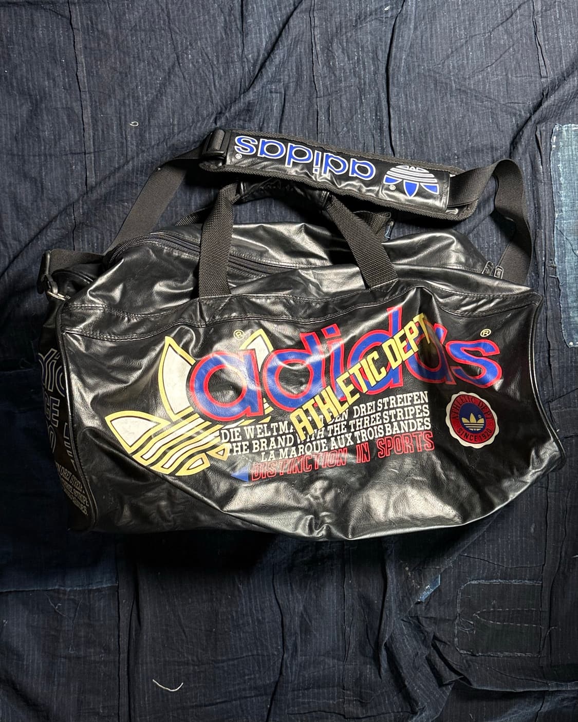 80-90‘s 아디다스 PVC 더플백 상품이미지1
