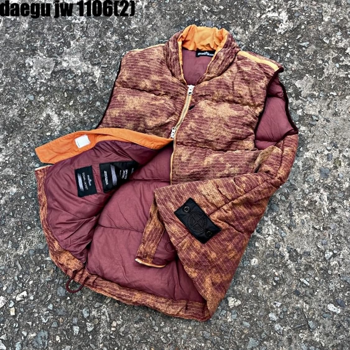 스톤아일랜드 자카드 패딩조끼 L  상품이미지1