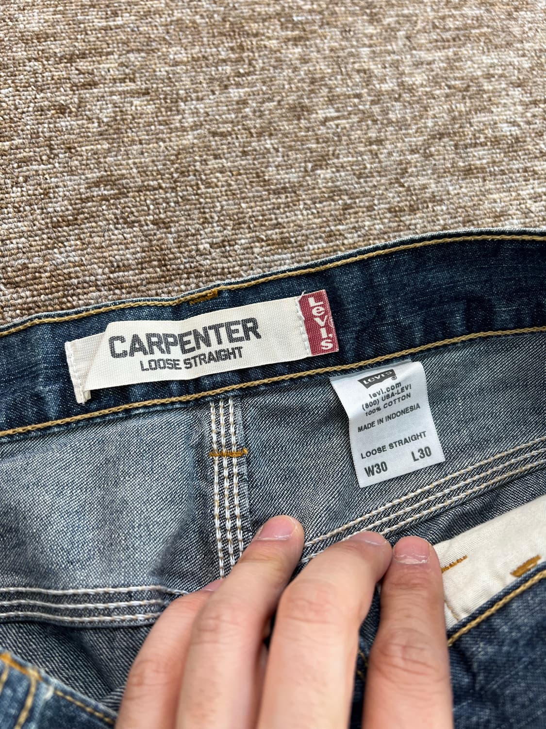 리바이스 카펜터 루즈 스트레이트 데님 W30 L30 상품이미지3
