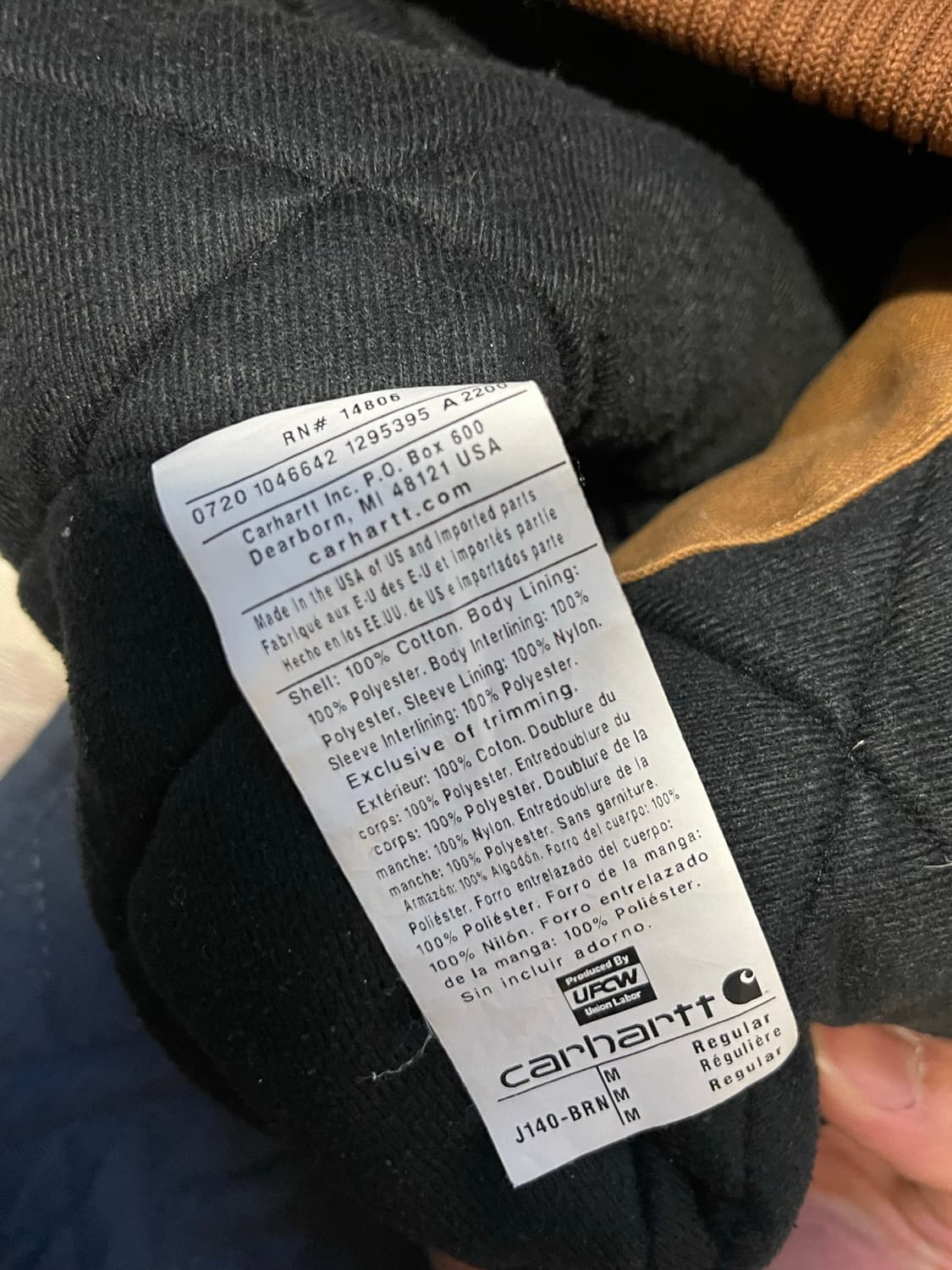 칼하트 J140 액티브 자켓 브라운 M 상품이미지3