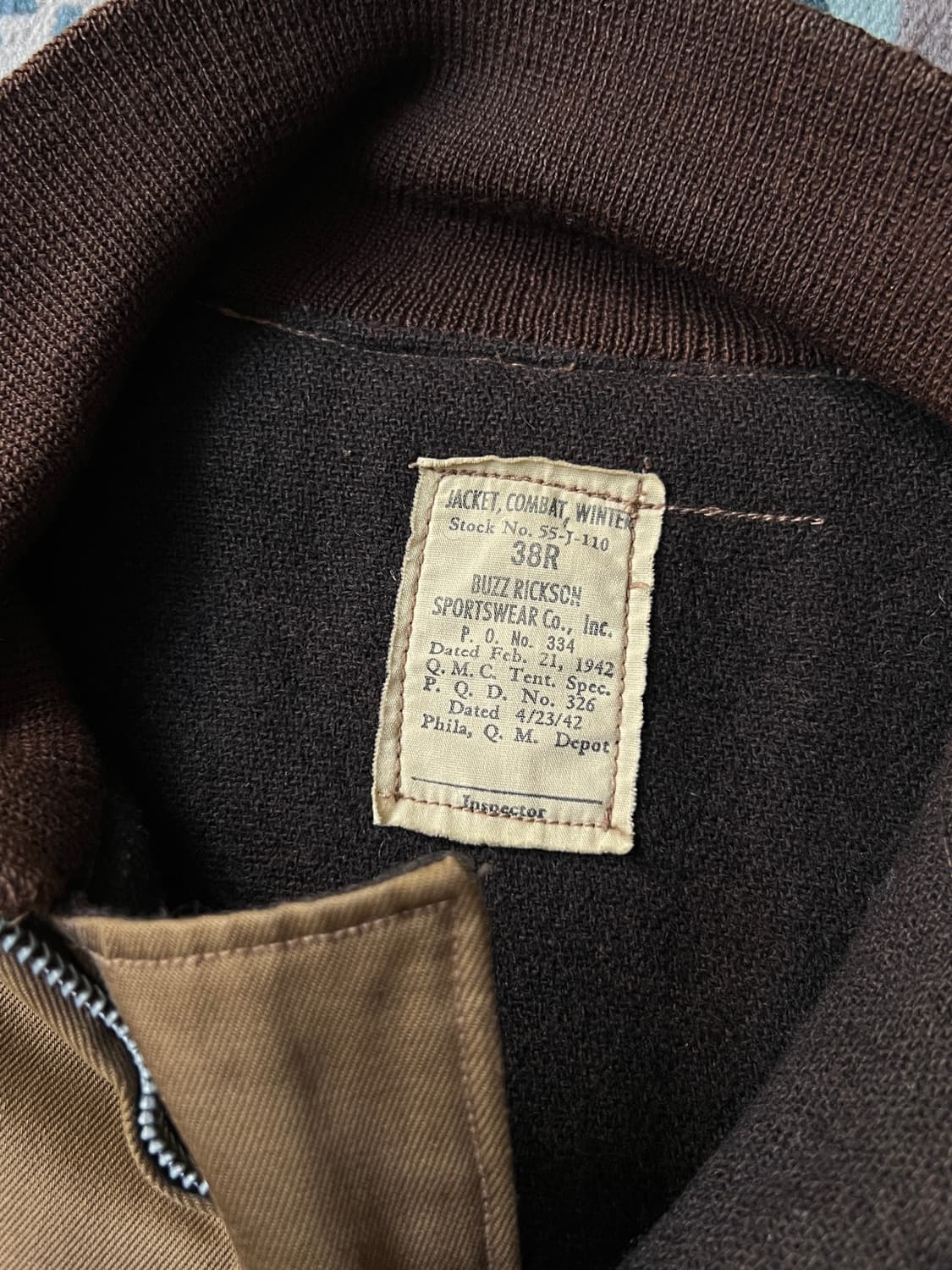 [38R]버즈릭슨 1942 WW2 대전판 스탠실 탱커자켓 상품이미지3