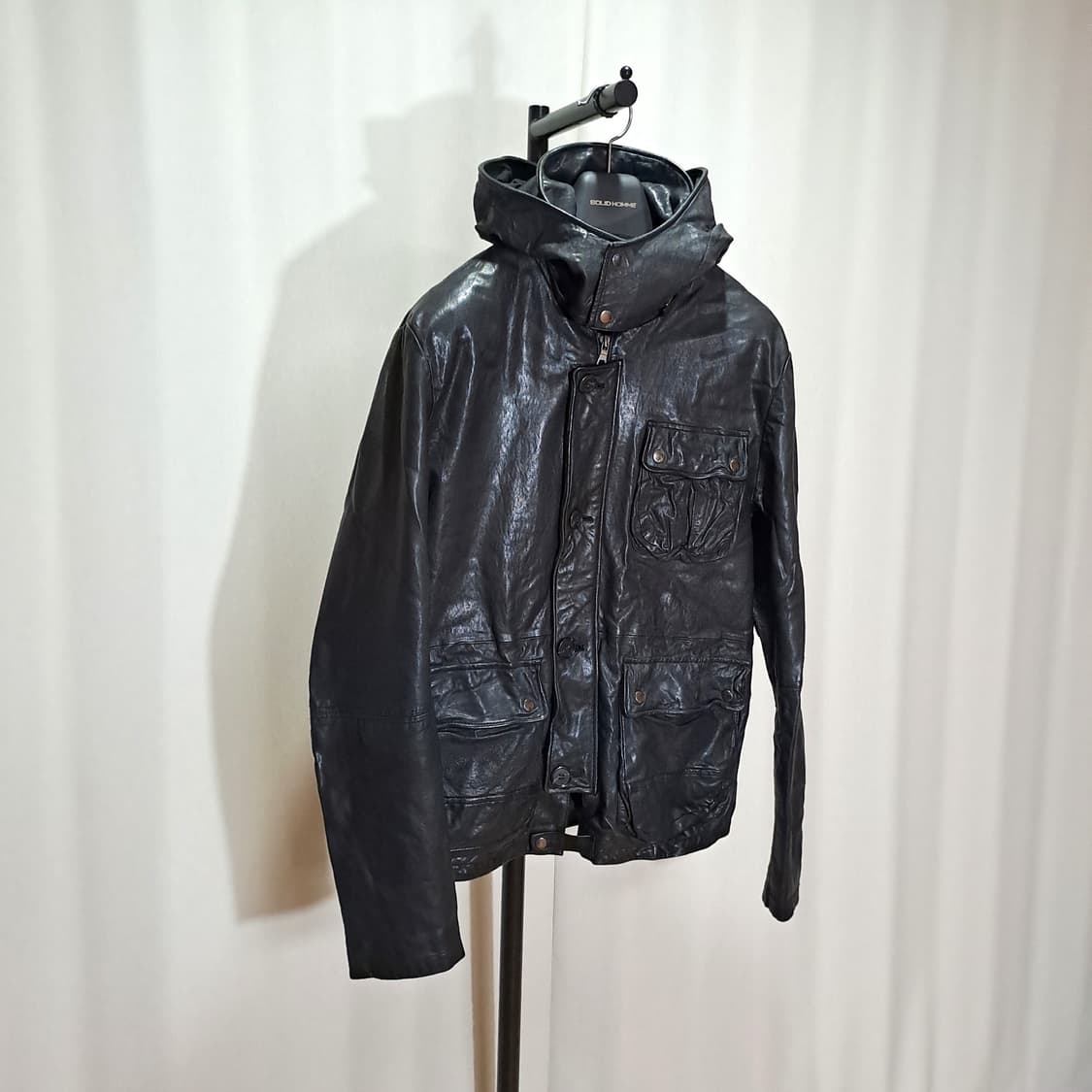 (택포) 후드 와이어 양가죽 자켓 100 B616 상품이미지3