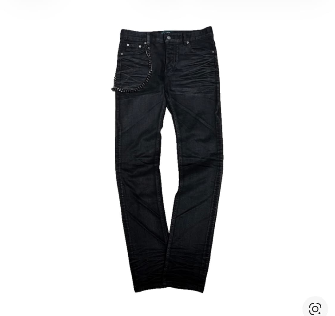 [1] 언더마이카 블랙 볼드 체인 슬림 스트레이트 왁스 상품이미지1