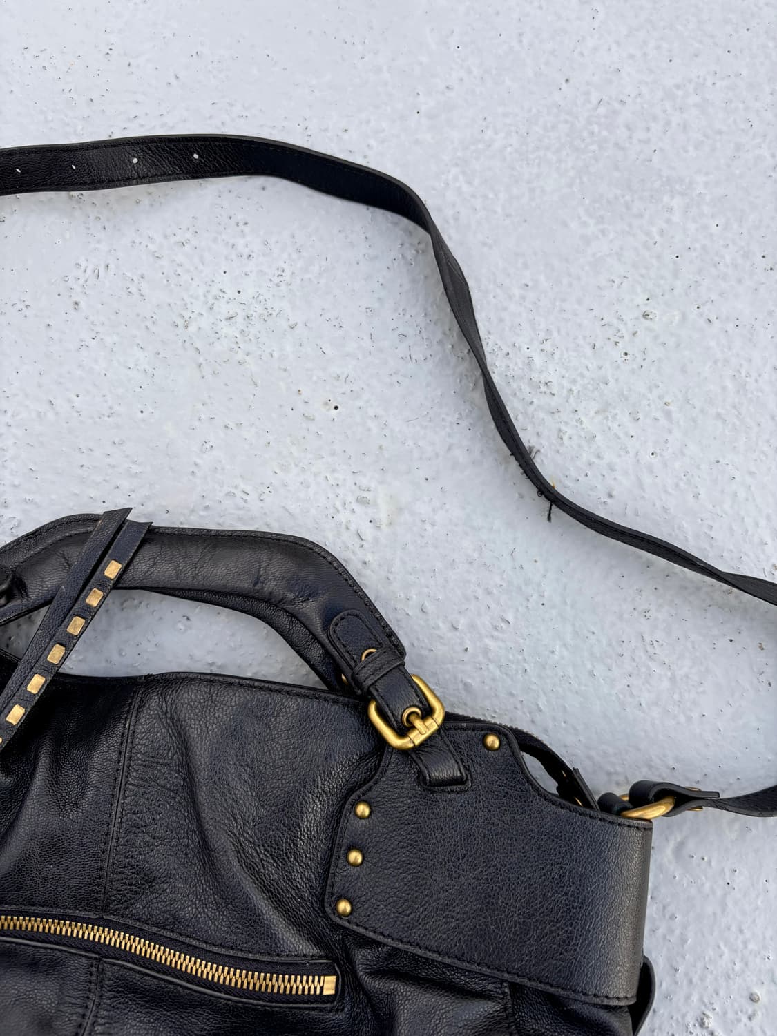 “Vintage”00’s Stud Detail Black Bag 상품이미지7