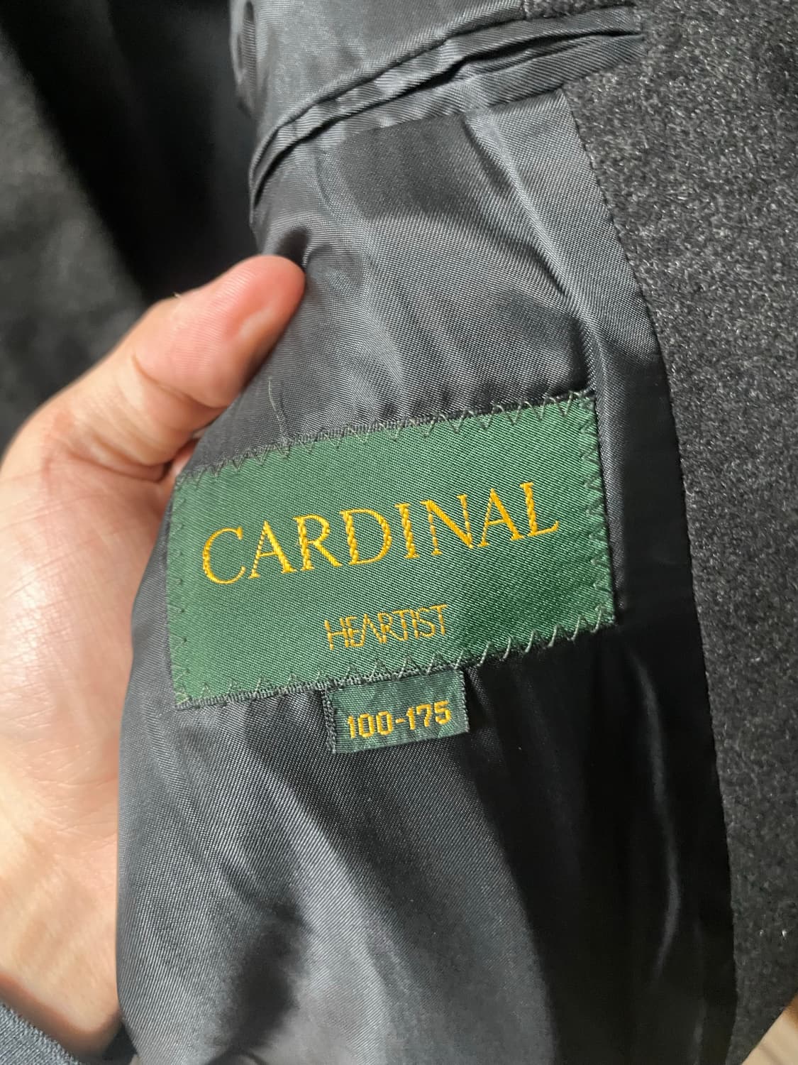 캐시미어 100 차콜 롱코트 상품이미지3