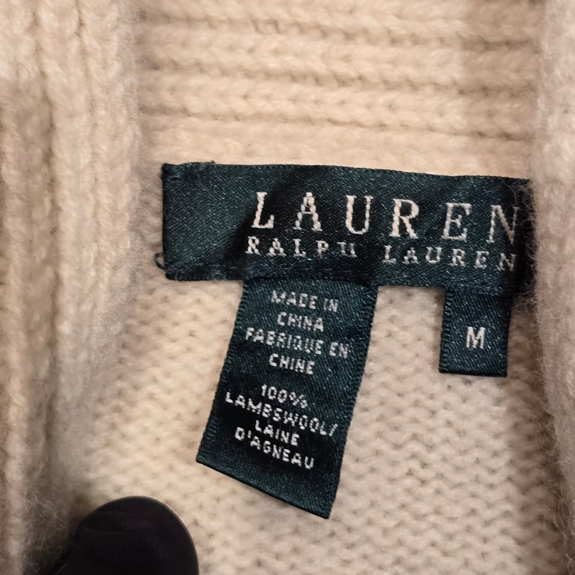 LAUREN Ralph Lauren 램스울 100 숄 카라 스웨터 상품이미지4