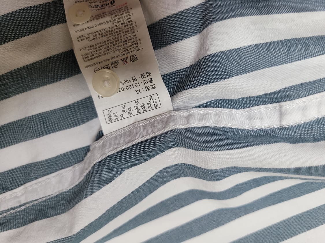행텐 Hangten 남자 스트라이프 셔츠 105 라이트그린 상품이미지10