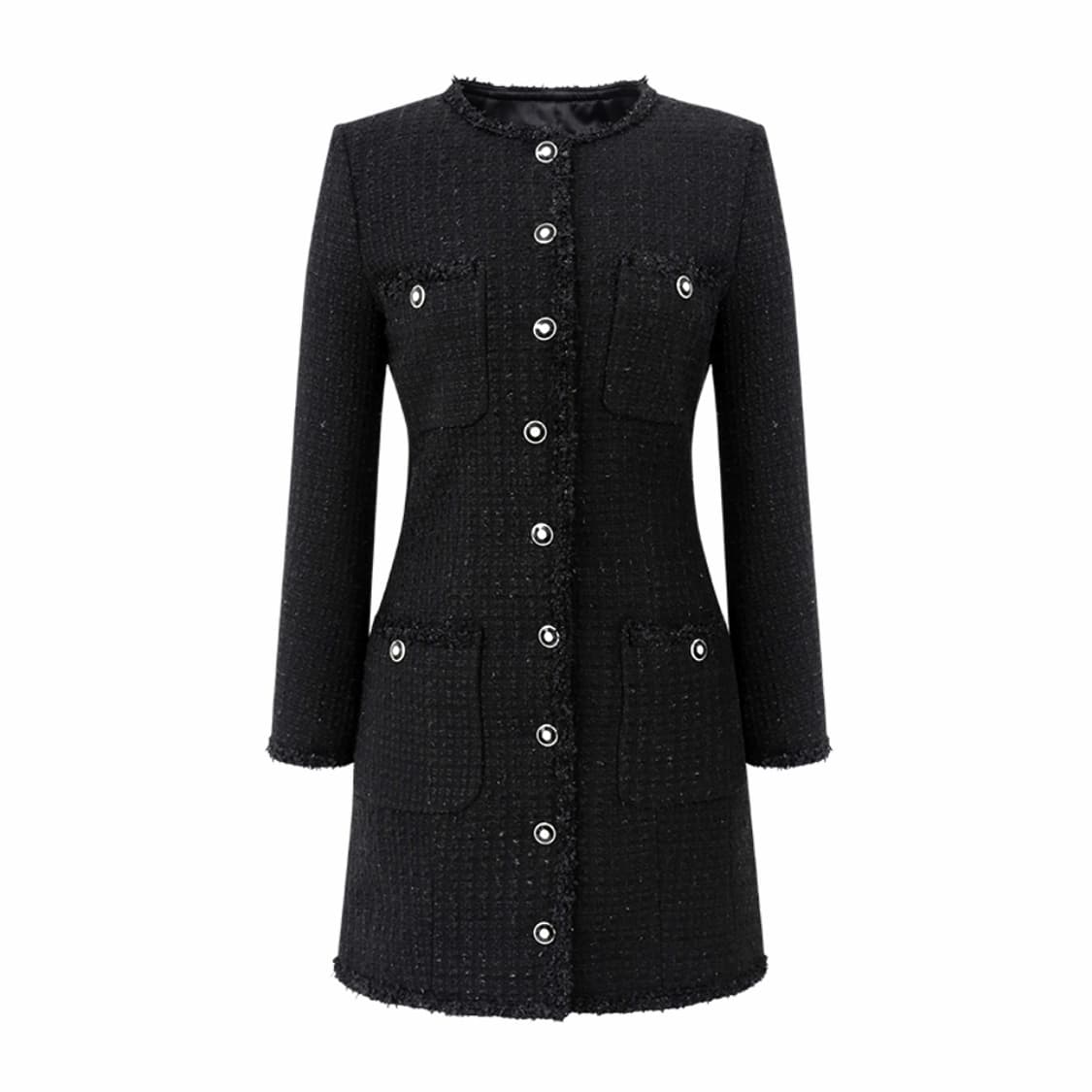 룩캐스트(LOOKCAST) 라일리 트리밍 트위드원피스 44-55 새상품 상품이미지2