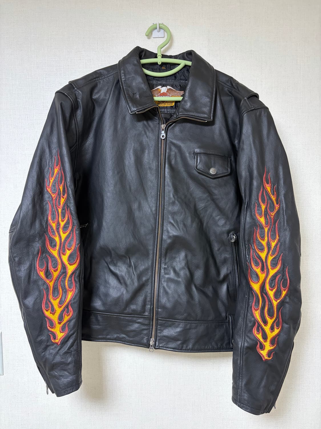 빈티지 할리데이비슨 가죽 자켓 불꽃 상품이미지1