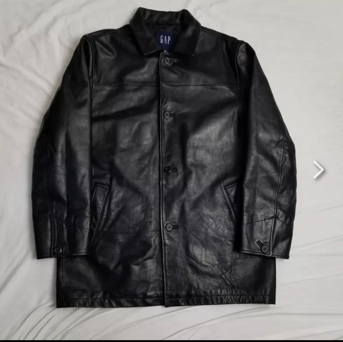 (구매) Old Gap Leather Car Coat - M, L 상품이미지2