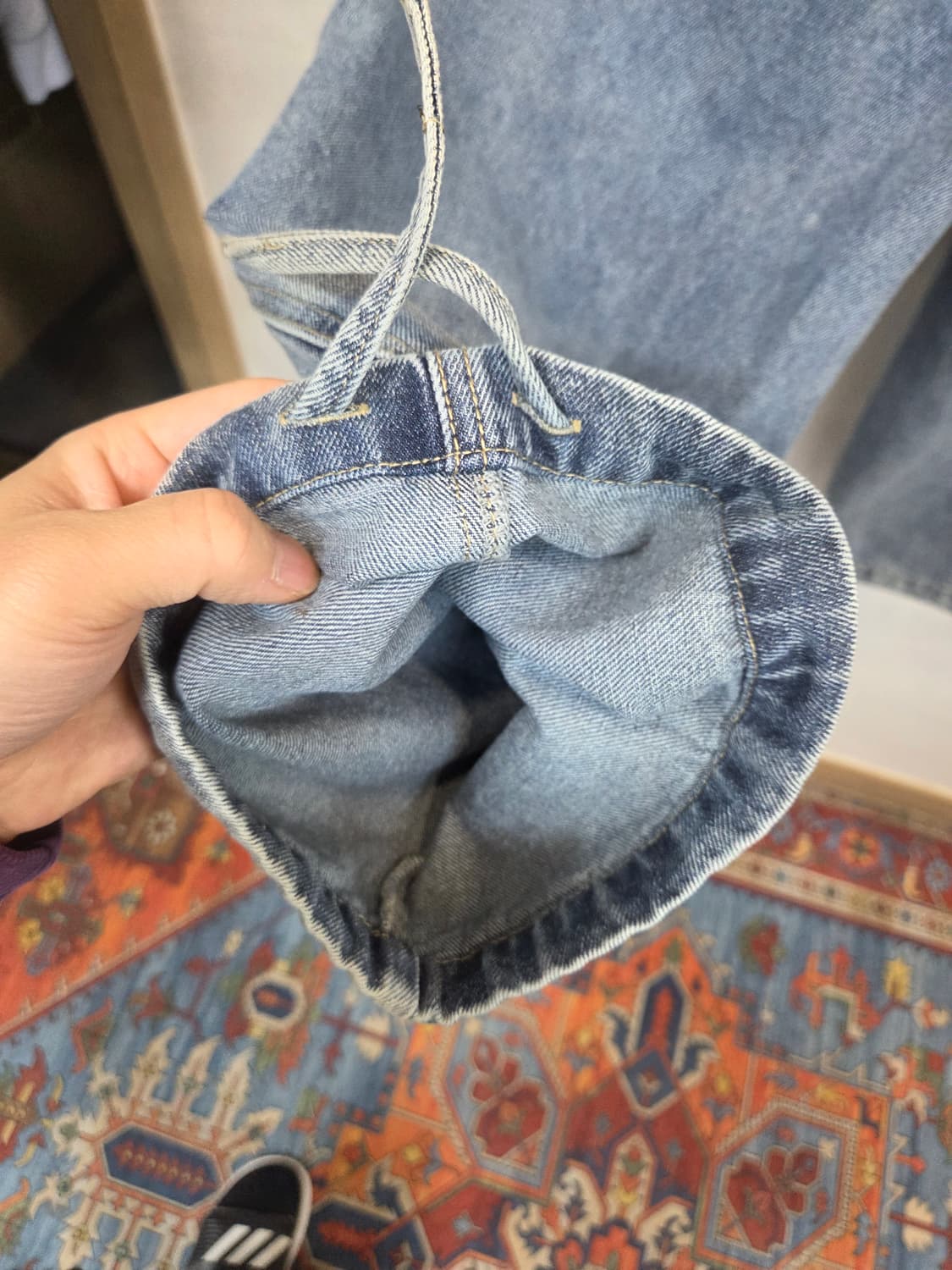 빅유니온 파라슈트 카고 와이드 데님팬츠 L 대략 32~ 상품이미지3