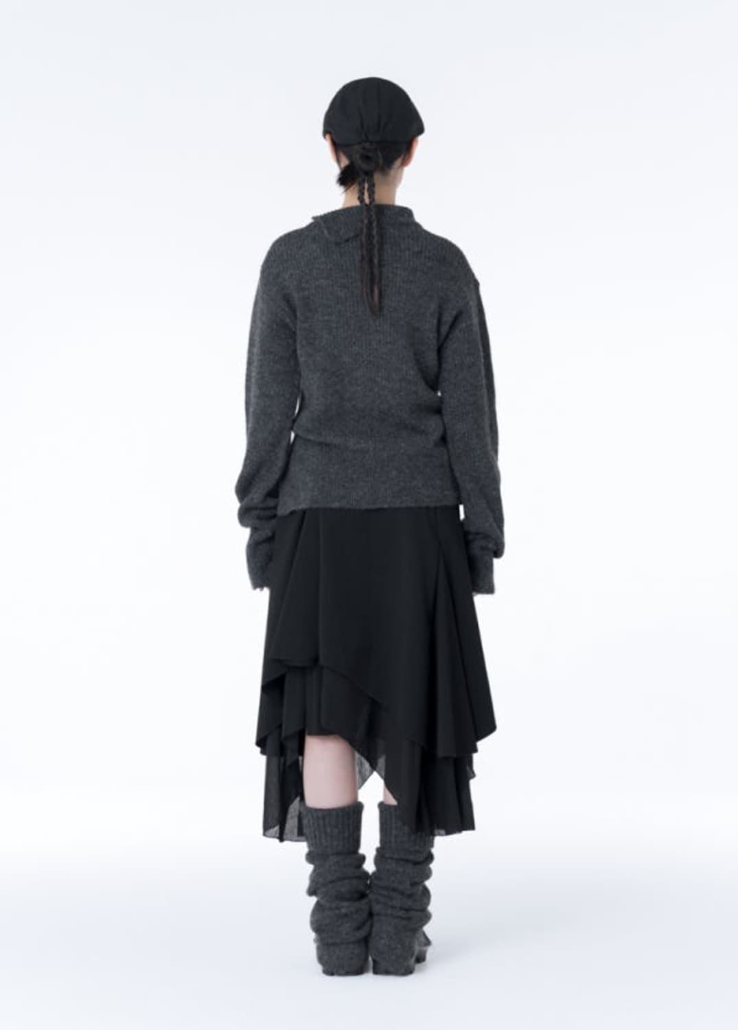 미세키서울 side button knit (차콜) 상품이미지3