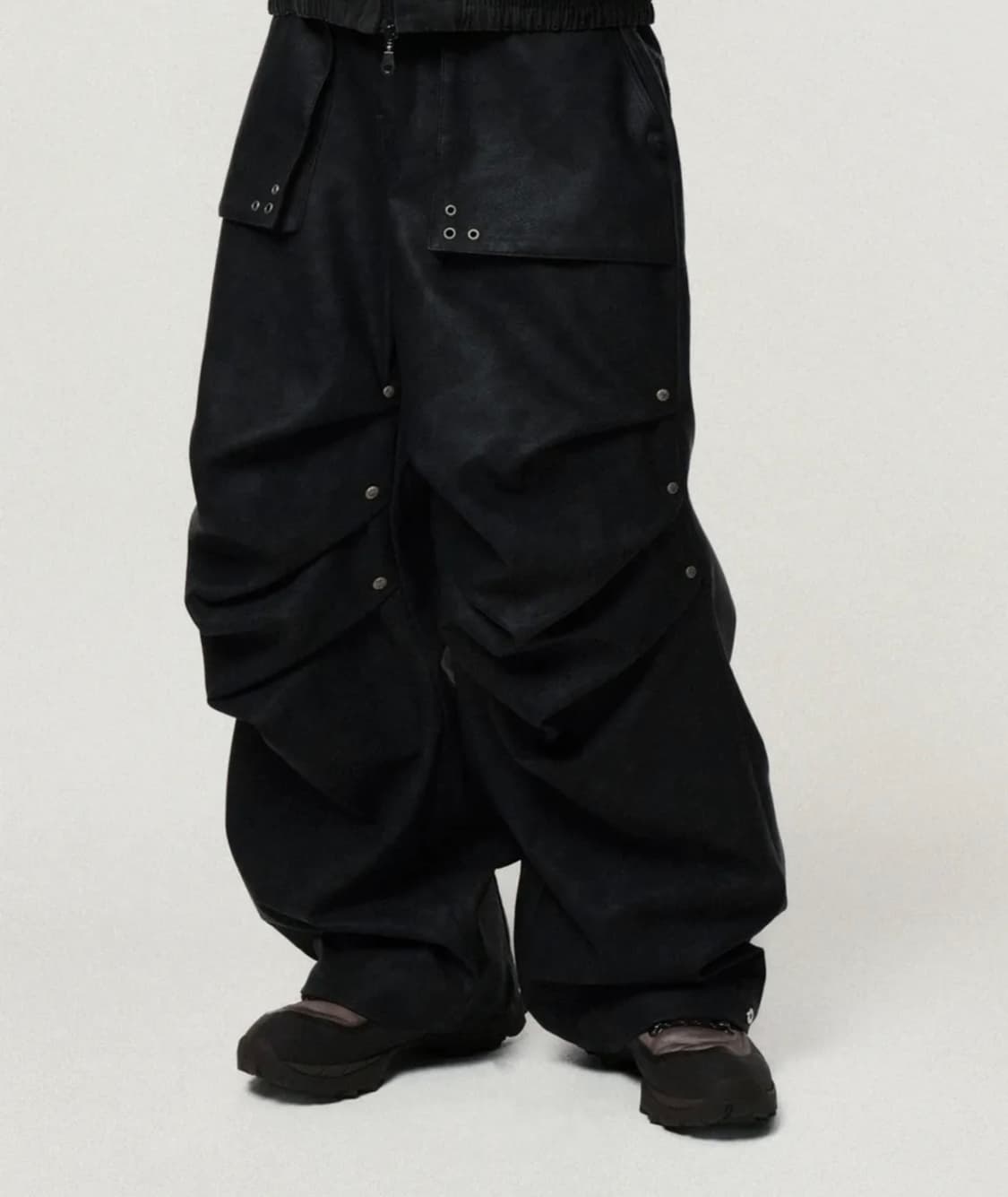 IDWS Hibiki Vegan Leather Pants Black 0 상품이미지1