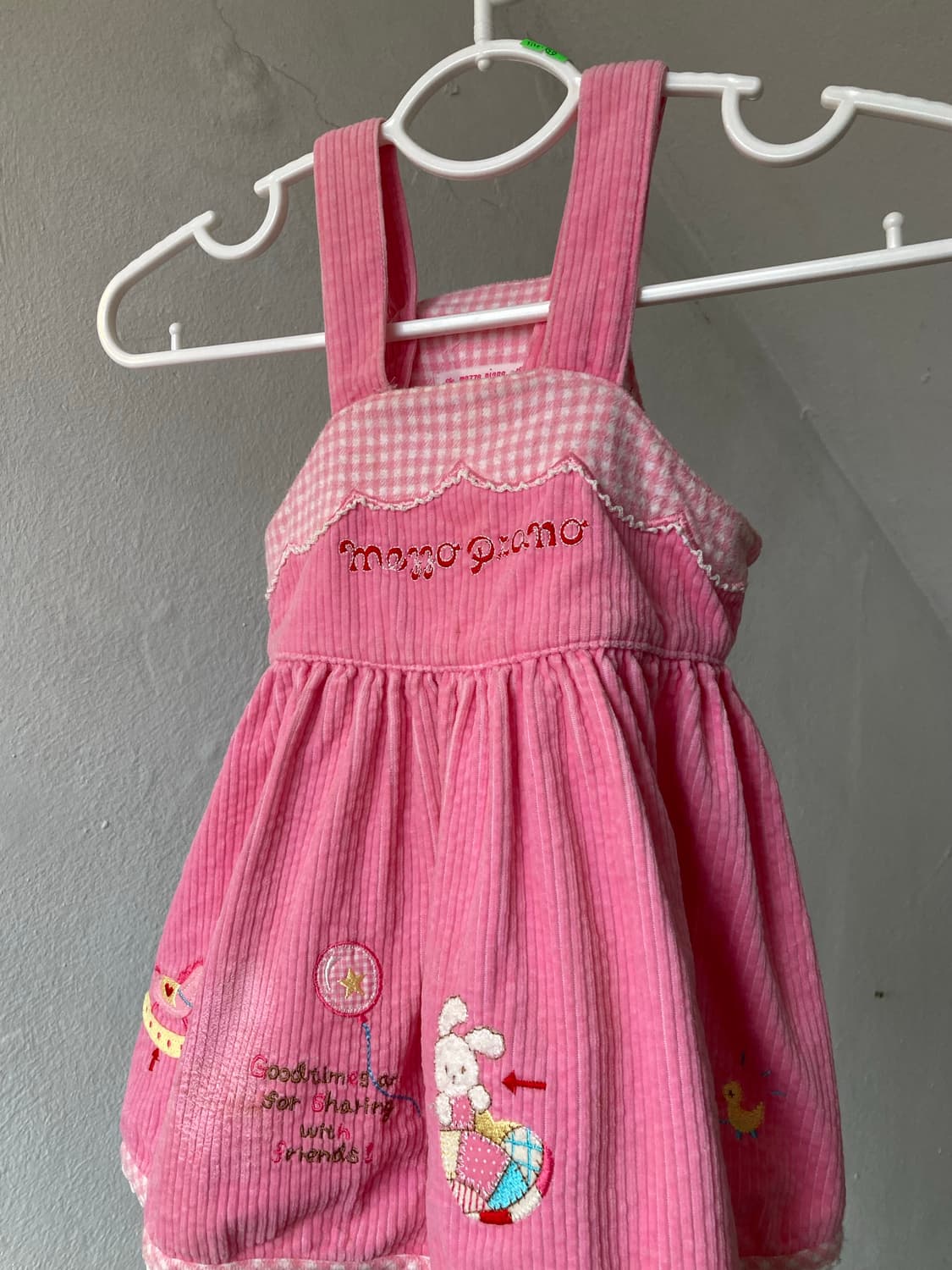 *KIDS* 핑크 골지 자수 원피스 상품이미지3