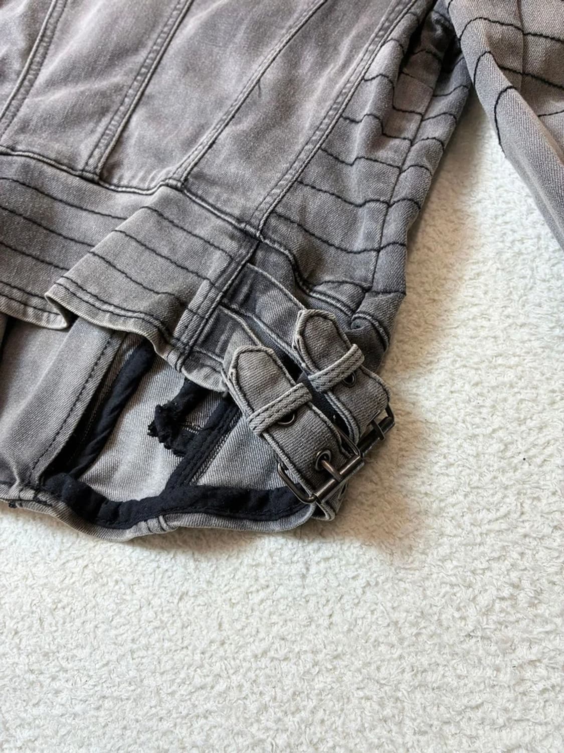 제시 00's 펑크 기믹 스터드 워싱 자켓 PN6809 상품이미지8