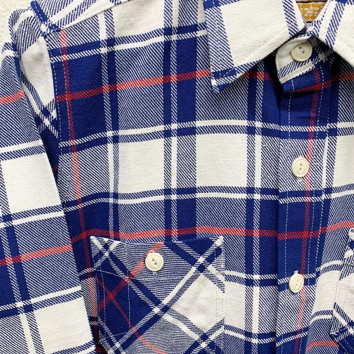 쇼트 웨스턴 체크 포켓 코튼 셔츠 상품이미지4