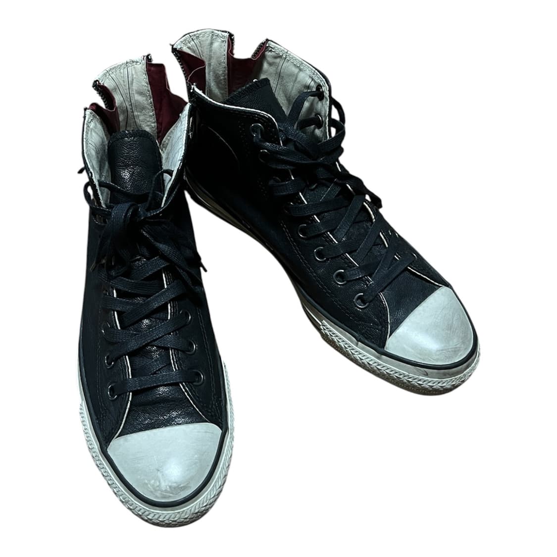 Coverse X John varvatos 더블짚 레더 하이탑 블랙 상품이미지2