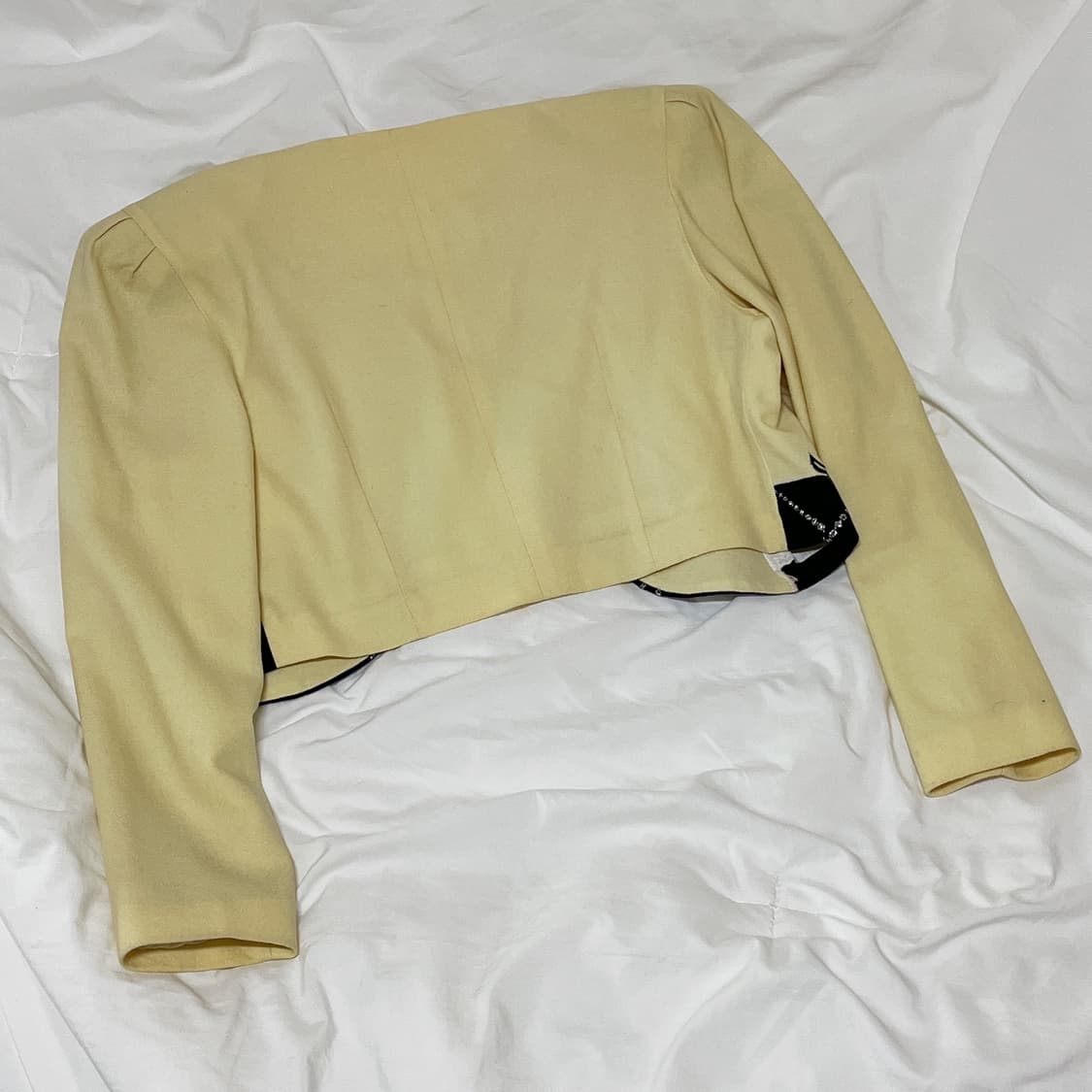 빈티지 ) 플라워자수 버터크롭자켓 상품이미지4