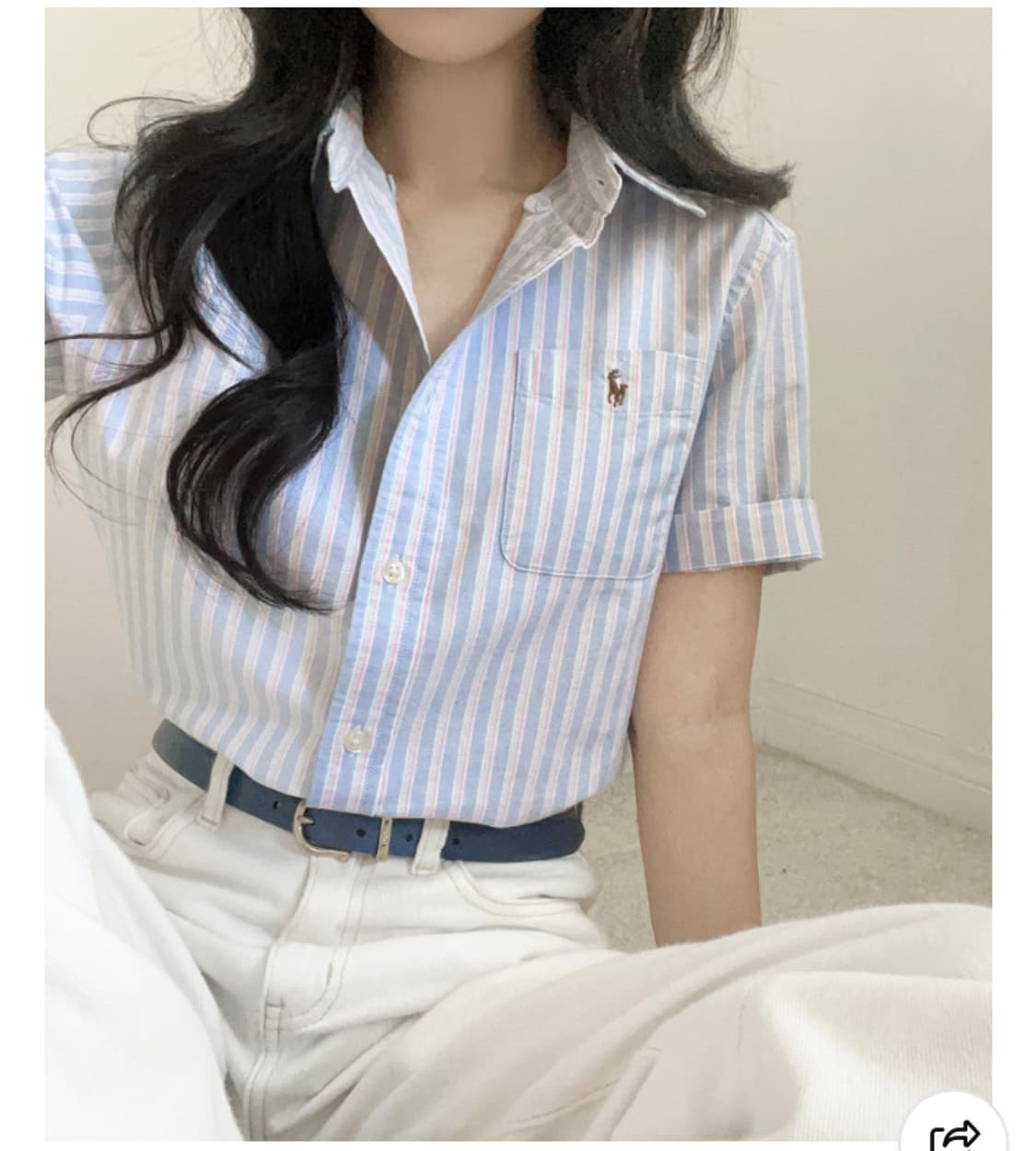 새상품) 폴로 랄프로렌 멀티스트라이프 반팔 옥스포드 셔츠 상품이미지1