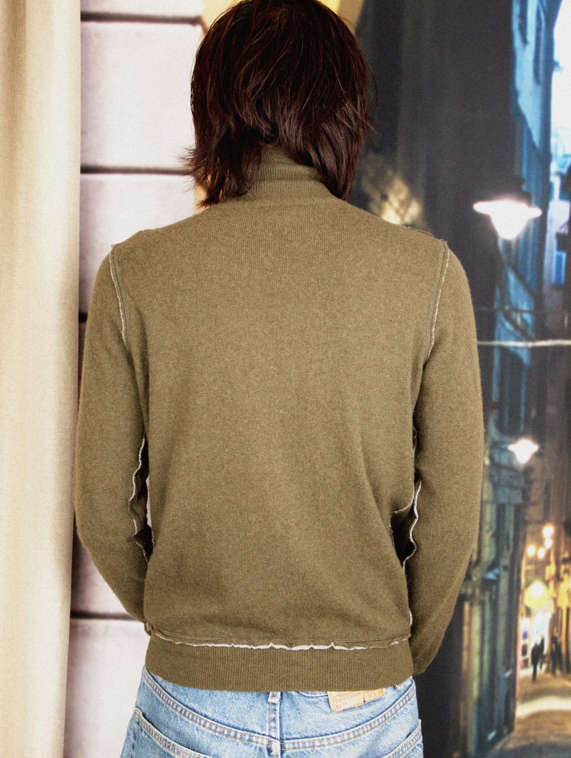 Wool Zip-up Knit Jacket 상품이미지4