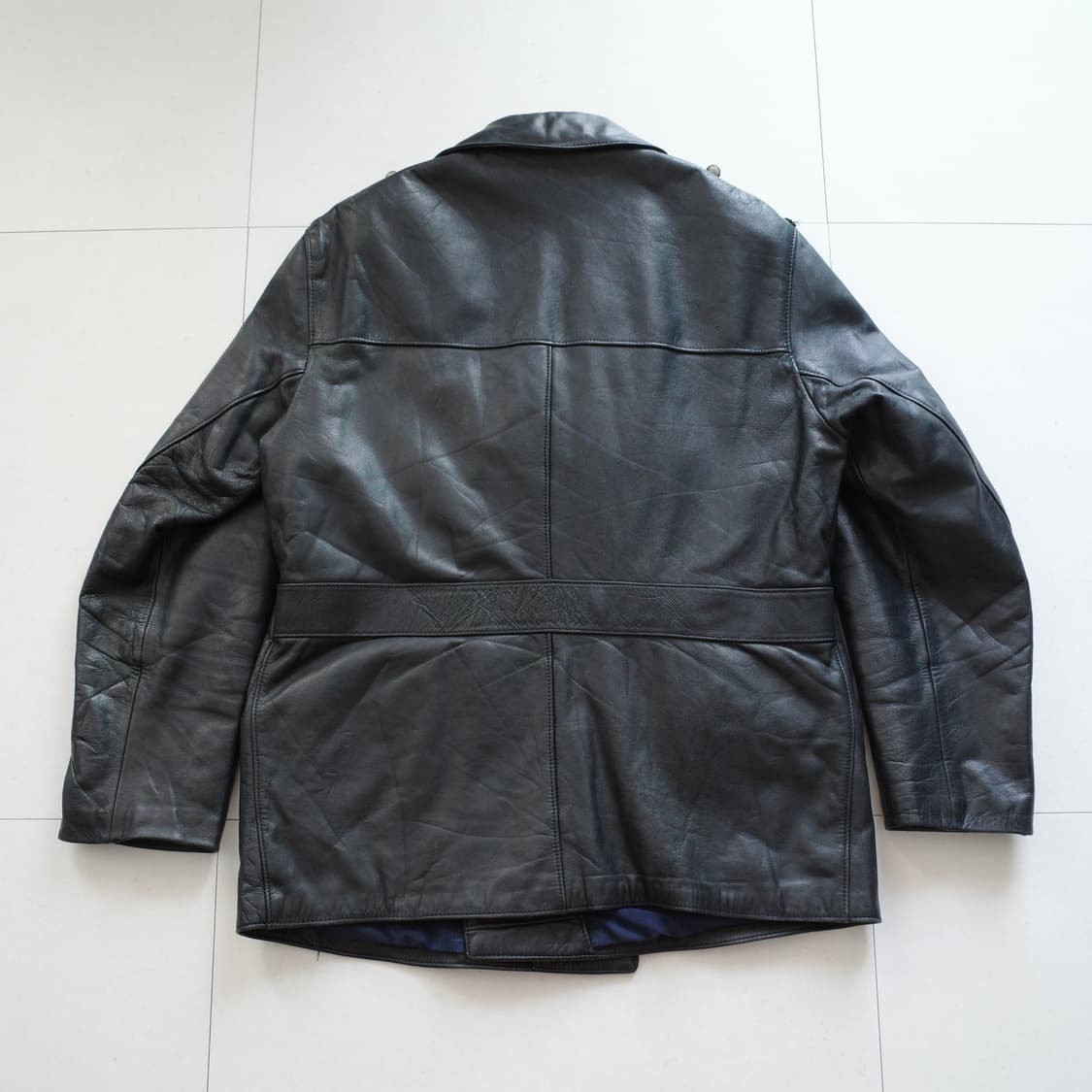 80s German Polizei 독일 경찰 레더 가죽 자켓 105 상품이미지6