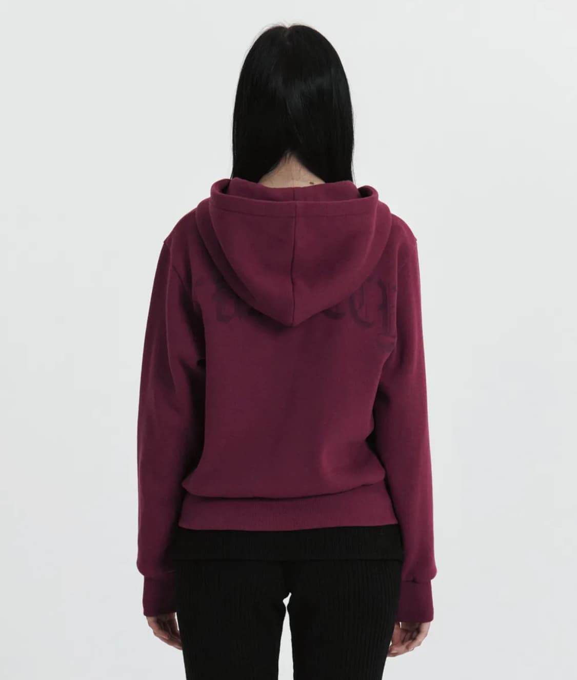 큐리티 C VELVET LOGO FLEECE ZIP-UP HOODIE 상품이미지2