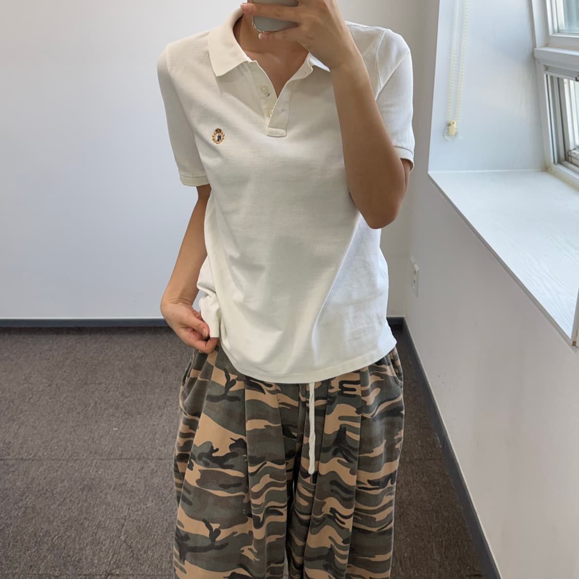 Polo 폴로 문장 로고 아이보리 카라 반팔  상품이미지2