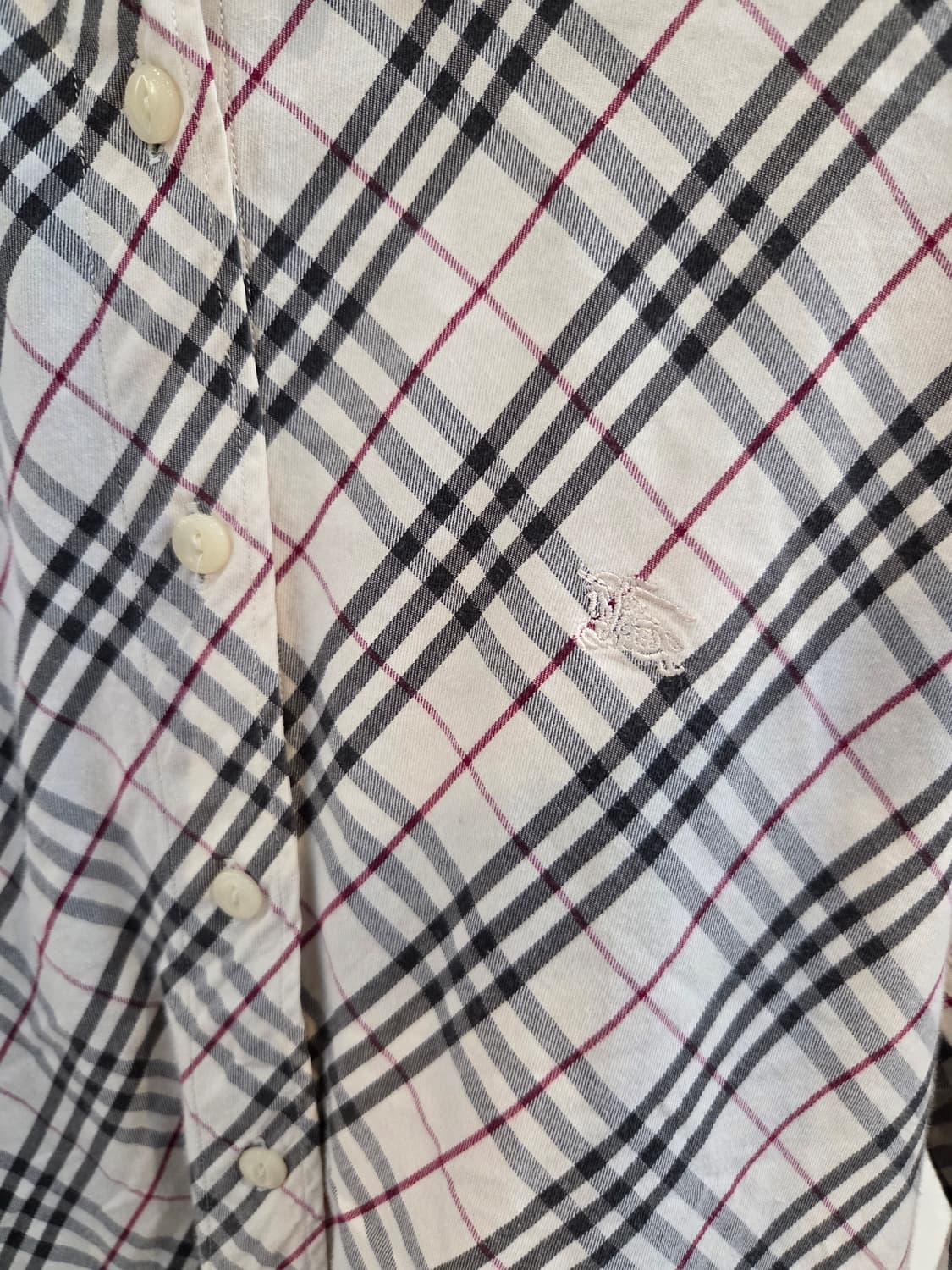 BURBERRY 버버리 아이보리 체크셔츠 상품이미지7