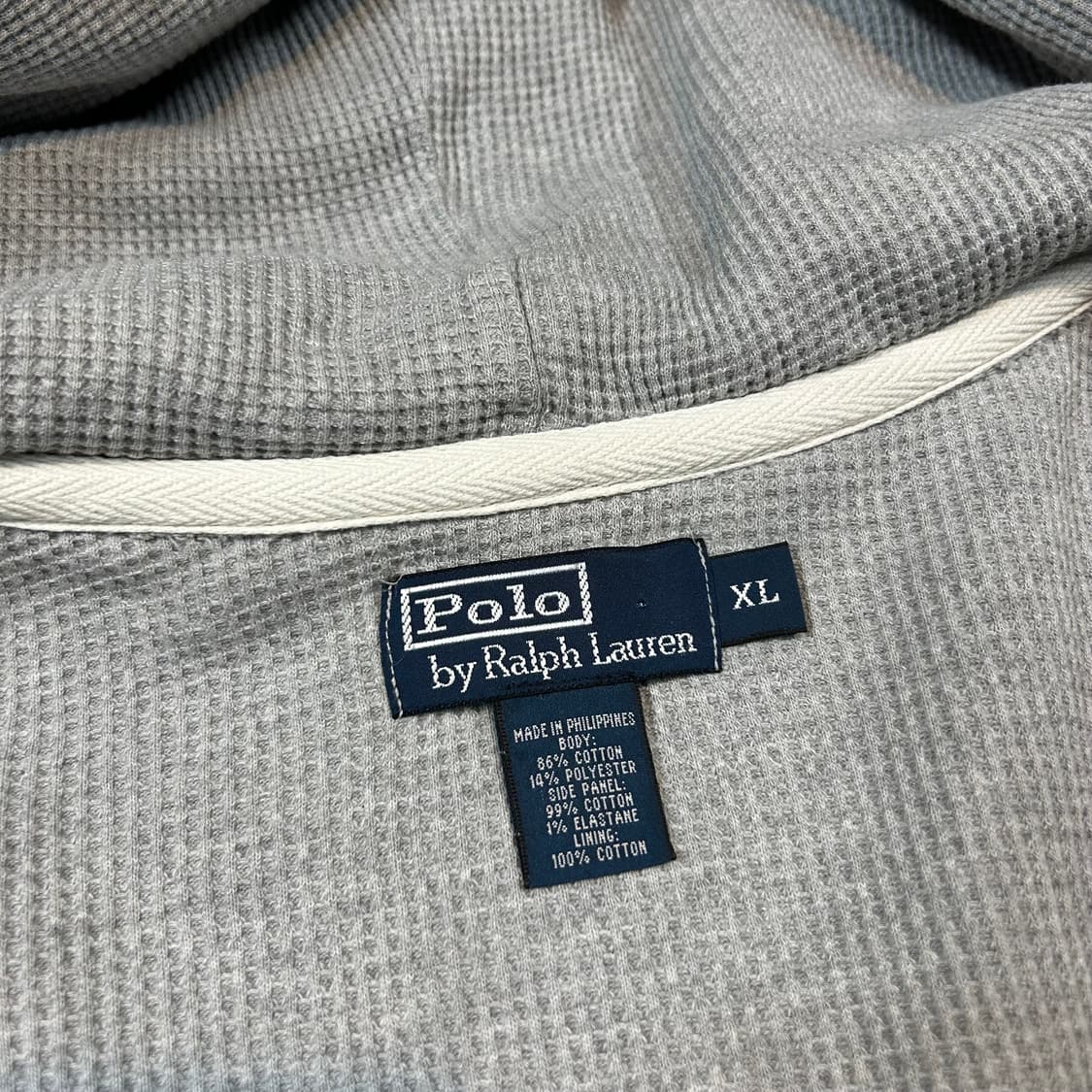 XL) 폴로 랄프로렌 써멀 후드집업 그레이 2way 지퍼 상품이미지8