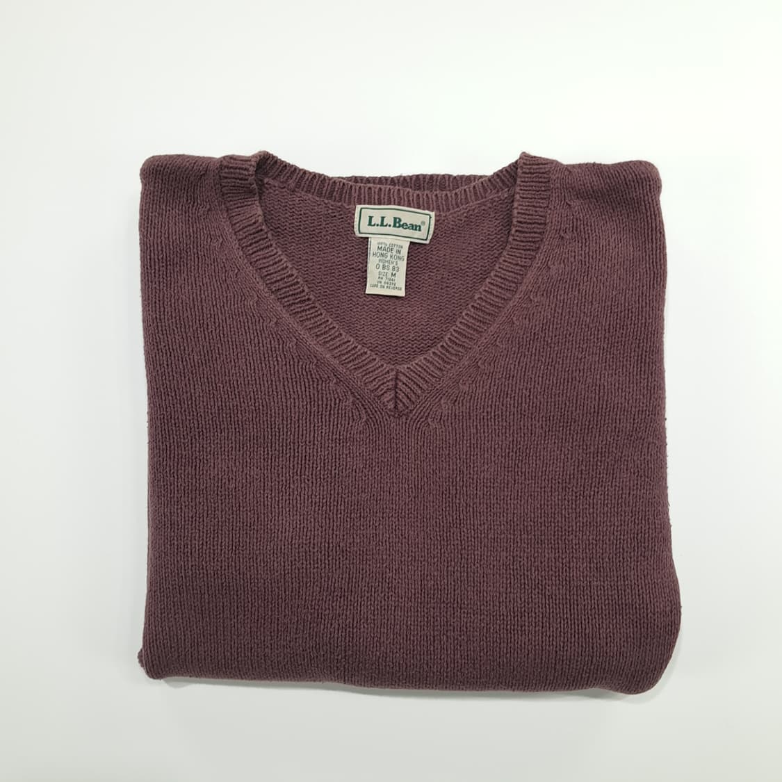 CN947 M 엘엘빈 빈티지퍼플 코튼 V넥 오버핏 니트 스웨터 상품이미지8