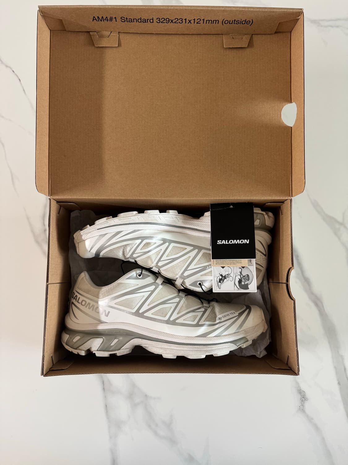 살로몬 XT-6 고어텍스 화이트 실버 스니커즈 운동화 상품이미지2