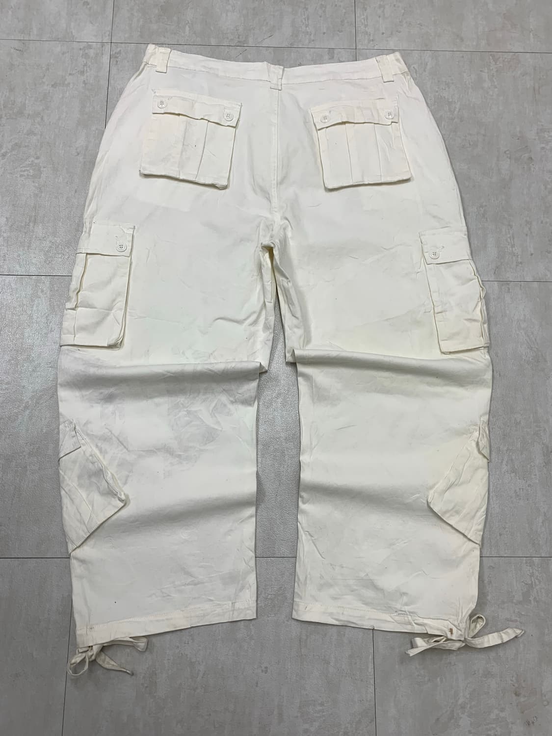 Nvfelix 화이트 카고 팬츠 #439 상품이미지5