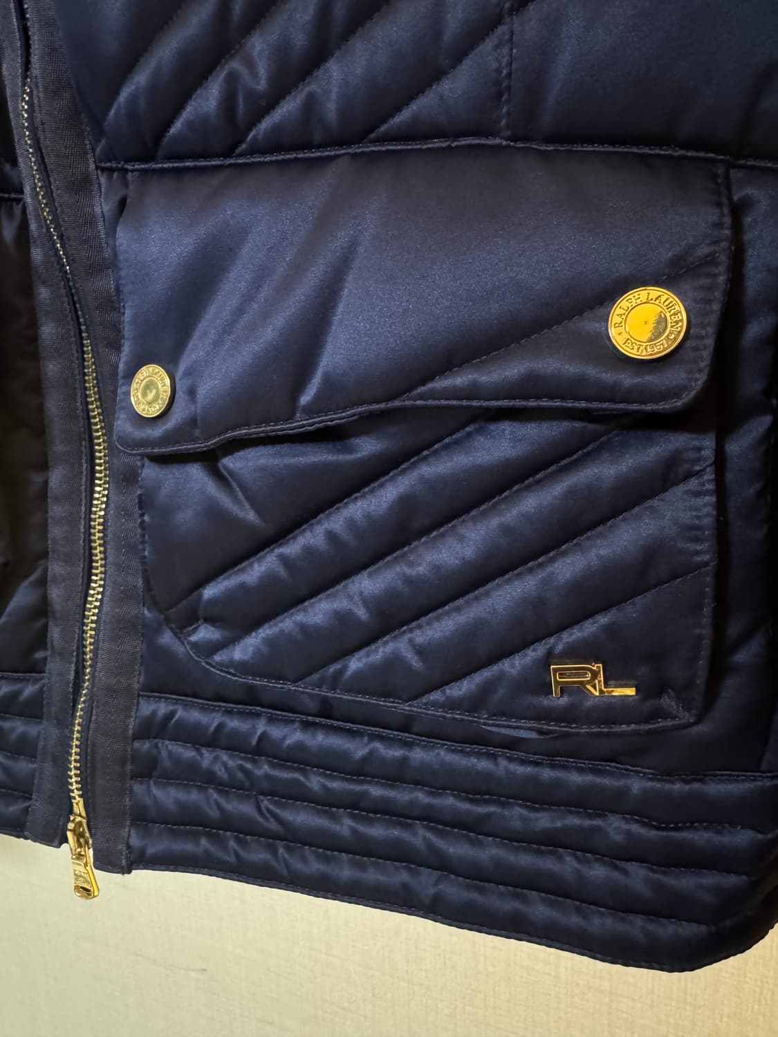 [90]폴로 랄프로렌 네이비 퀄팅 패딩자켓 상품이미지4