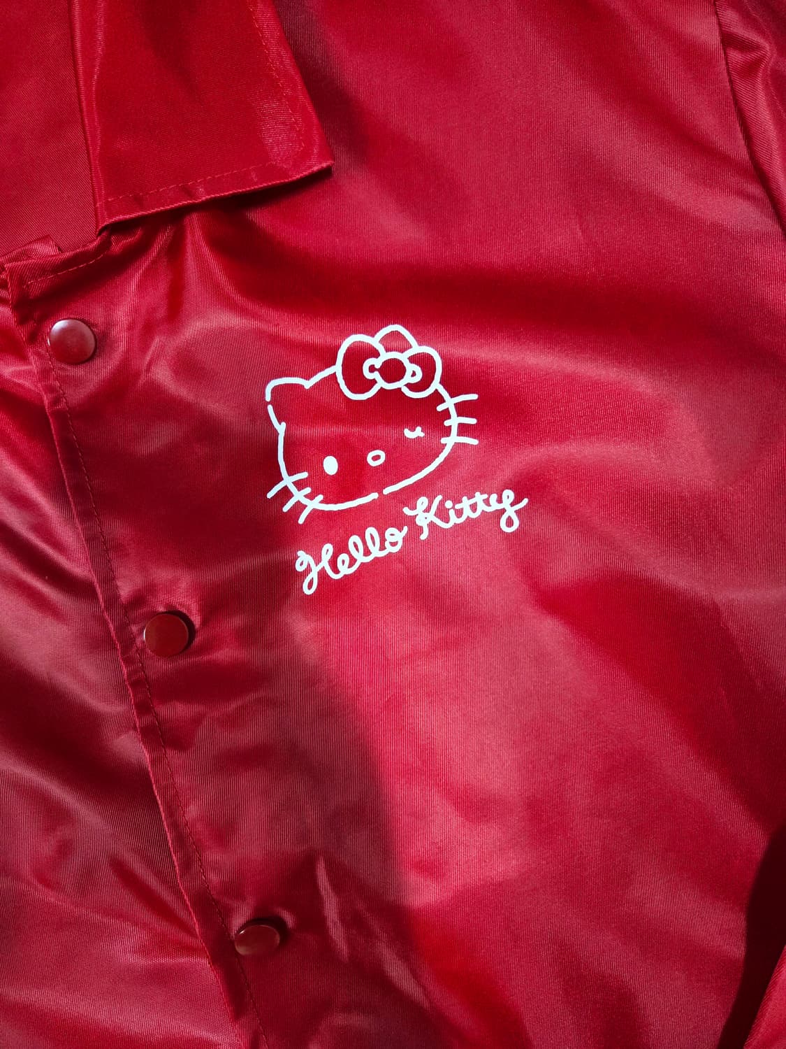 키티 레드 폴리에스터 언라이닝 코치 재킷 상품이미지6