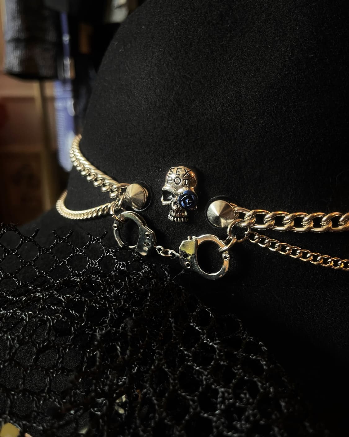 2000s Sex Pot ReVenGe Gothic Pedora Hat 상품이미지7