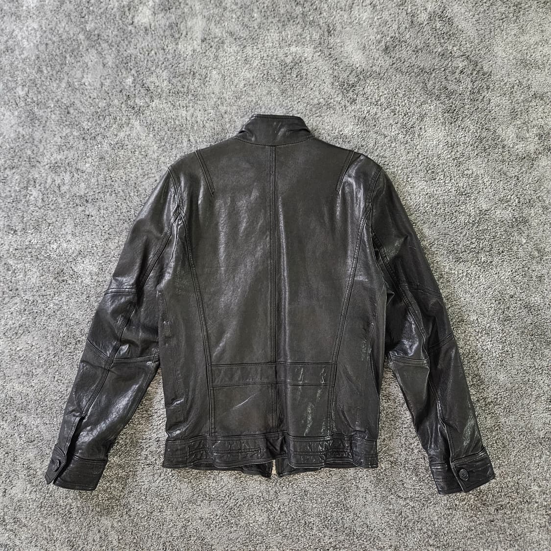 [무료배송] 블랙 가죽 긴팔 자켓 상품이미지4