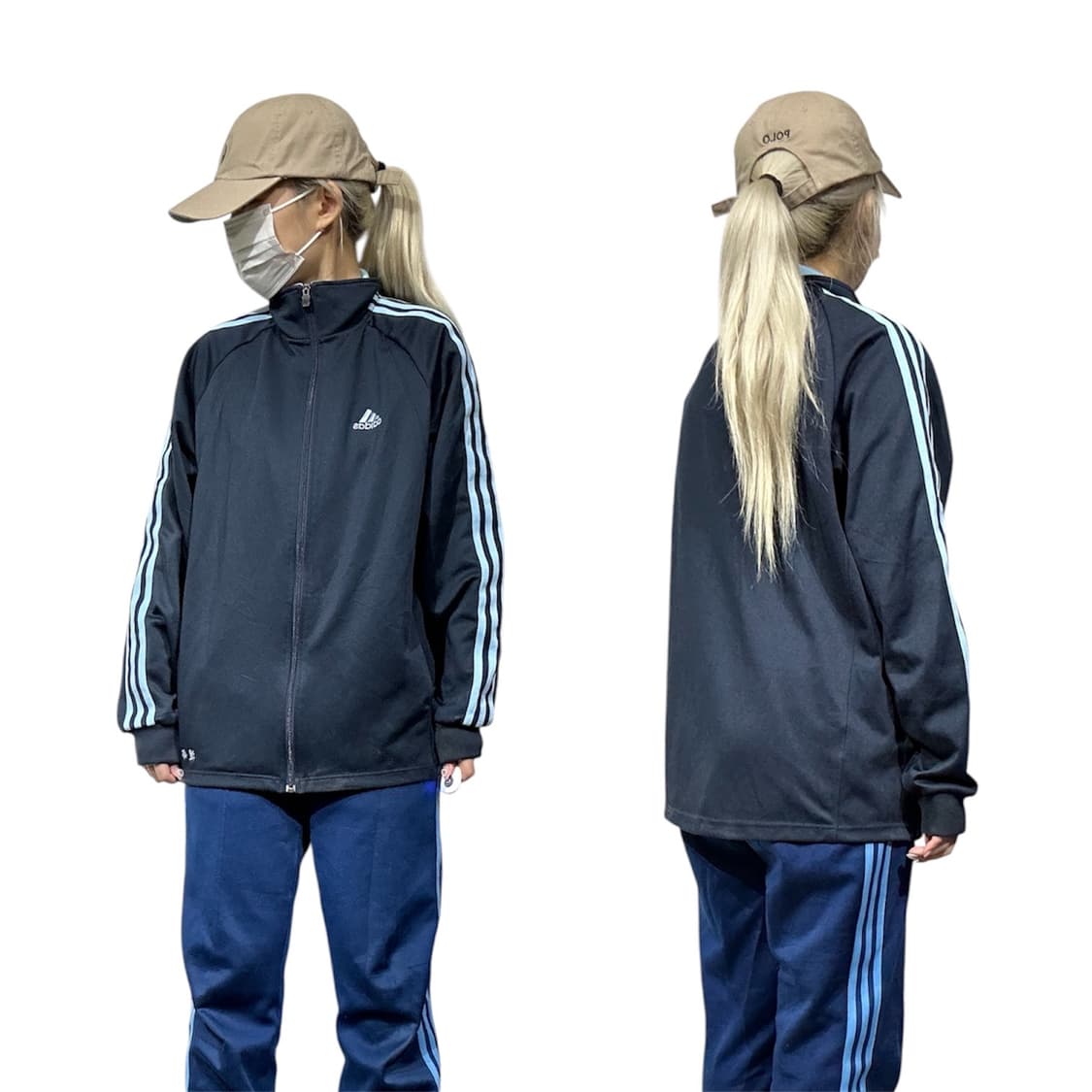 아디다스 네이비 블루 삼선 트랙탑 져지 M 상품이미지1