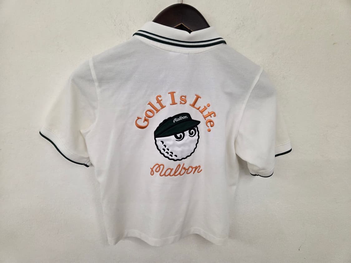말본골프 크롭화이트 카라 반팔티 XS 상품이미지5