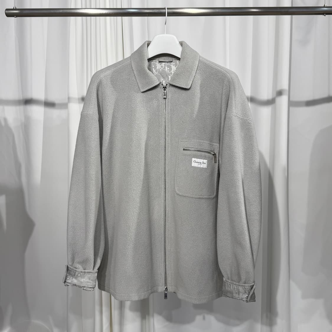 (2XL) 디올 오블리크 꾸뛰르 플리스 집업 자켓 상품이미지1