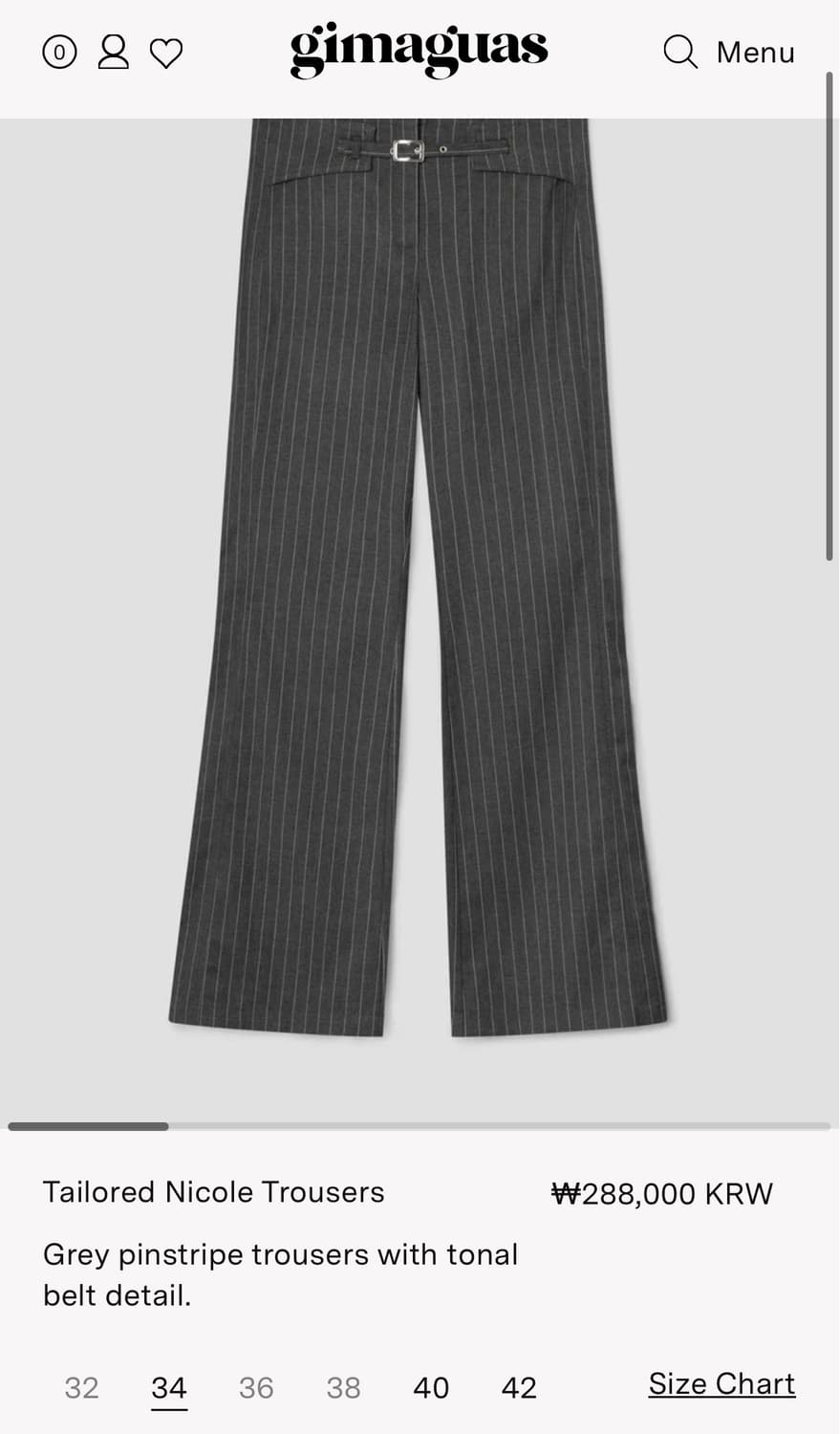 [36] 기마구아스 Nicole 핀 스트라이프 트라우저 상품이미지3