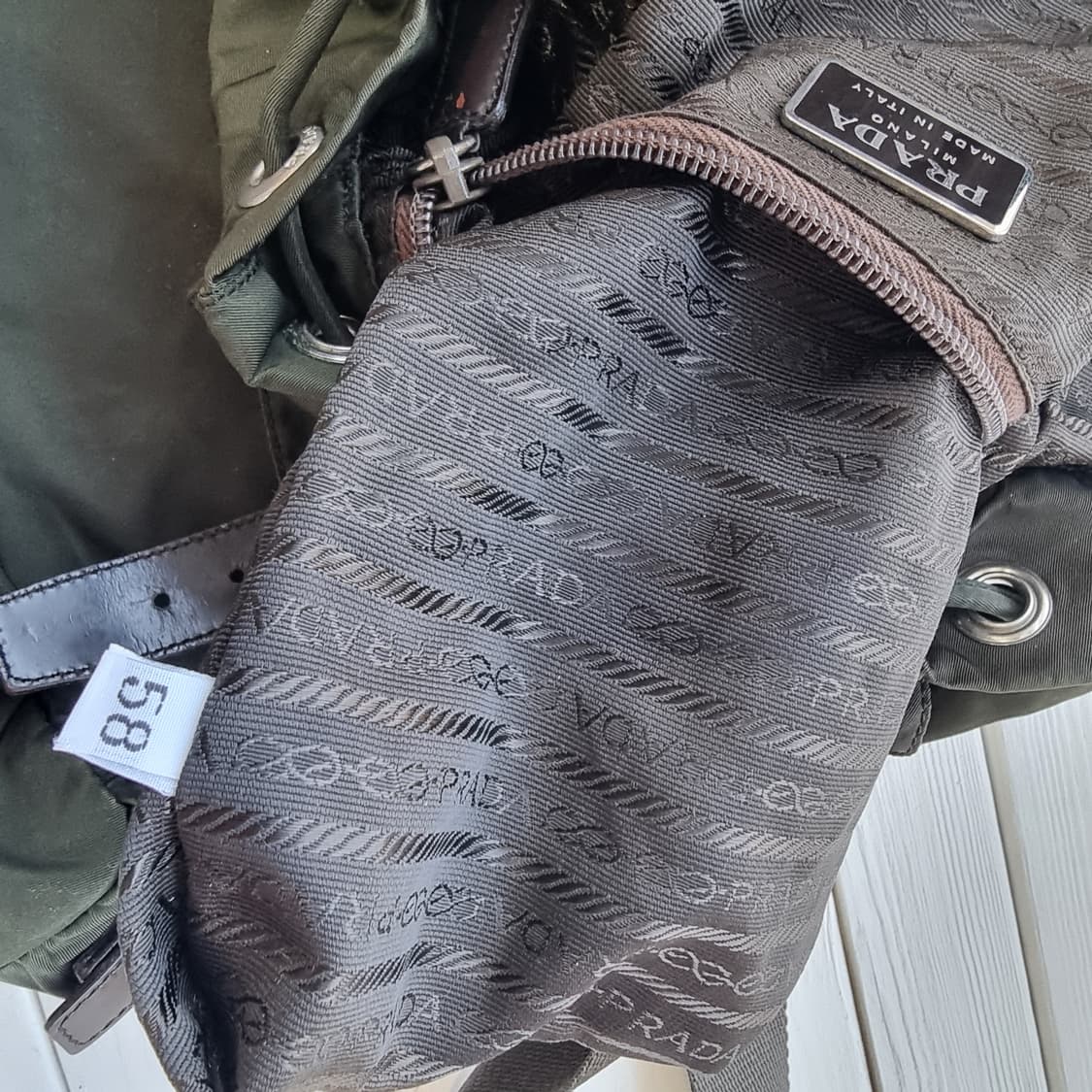 PRADA 프라다 포코노나일론 백팩 카키 상품이미지5