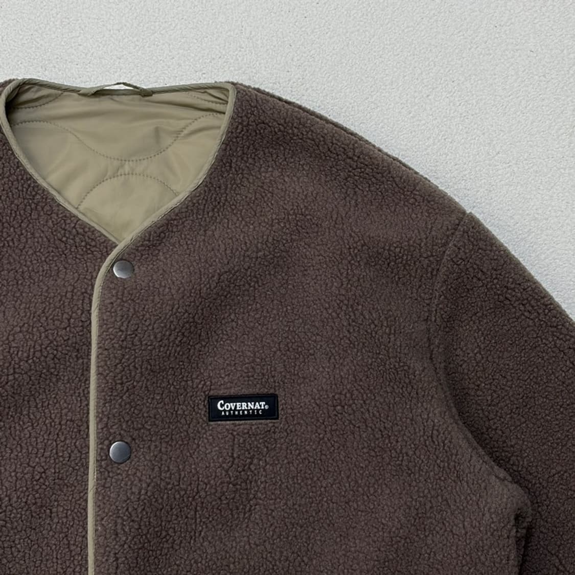 COVERNAT 숏 퀼팅 리버서블 자켓 M 상품이미지3