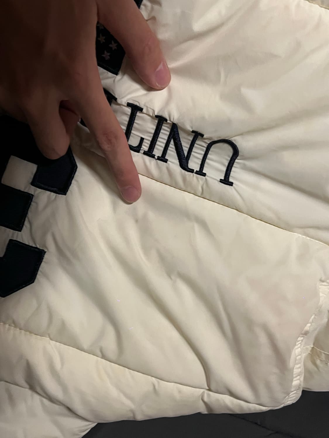 폴로 성조기 아이보리 패딩 L 상품이미지8