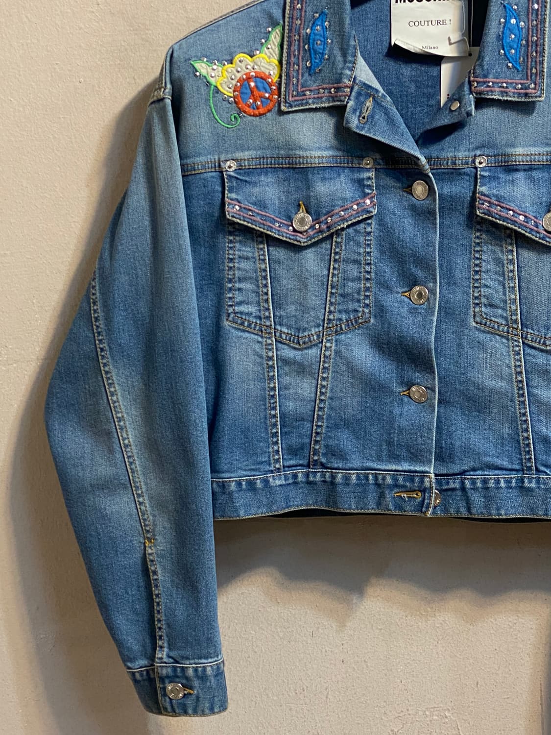 모스키노 쿠튀르 비즈 자수 데님 자켓 상품이미지4