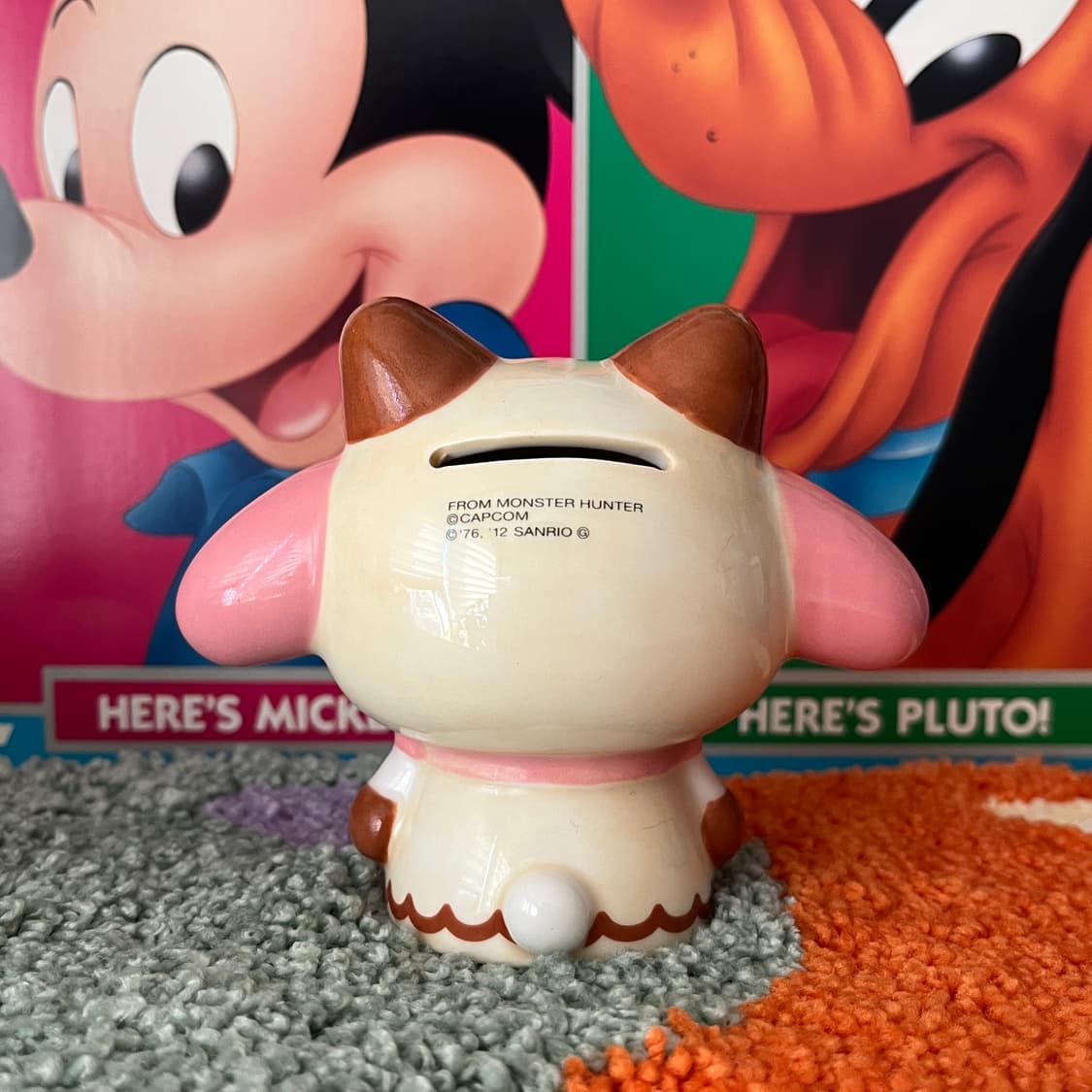 산리오x몬스터헌터 마이멜로디x아이루 세라믹 저금통 상품이미지3