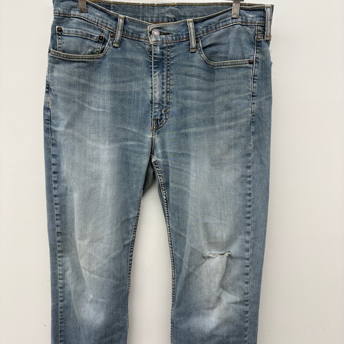리바이스 데미지 워싱 청바지 34in 상품이미지2