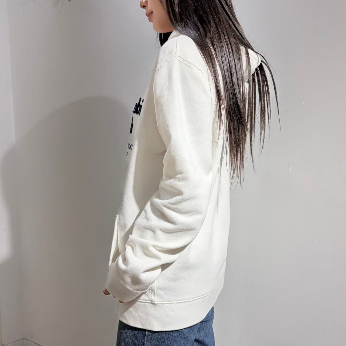 아베크롬비 흰색 화이트 후드집업 상품이미지3