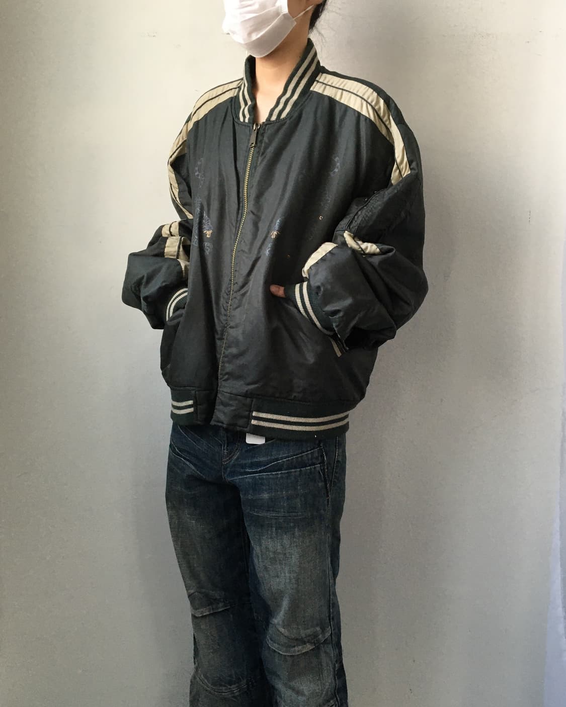 Oriental printing point bomber jacket 상품이미지9