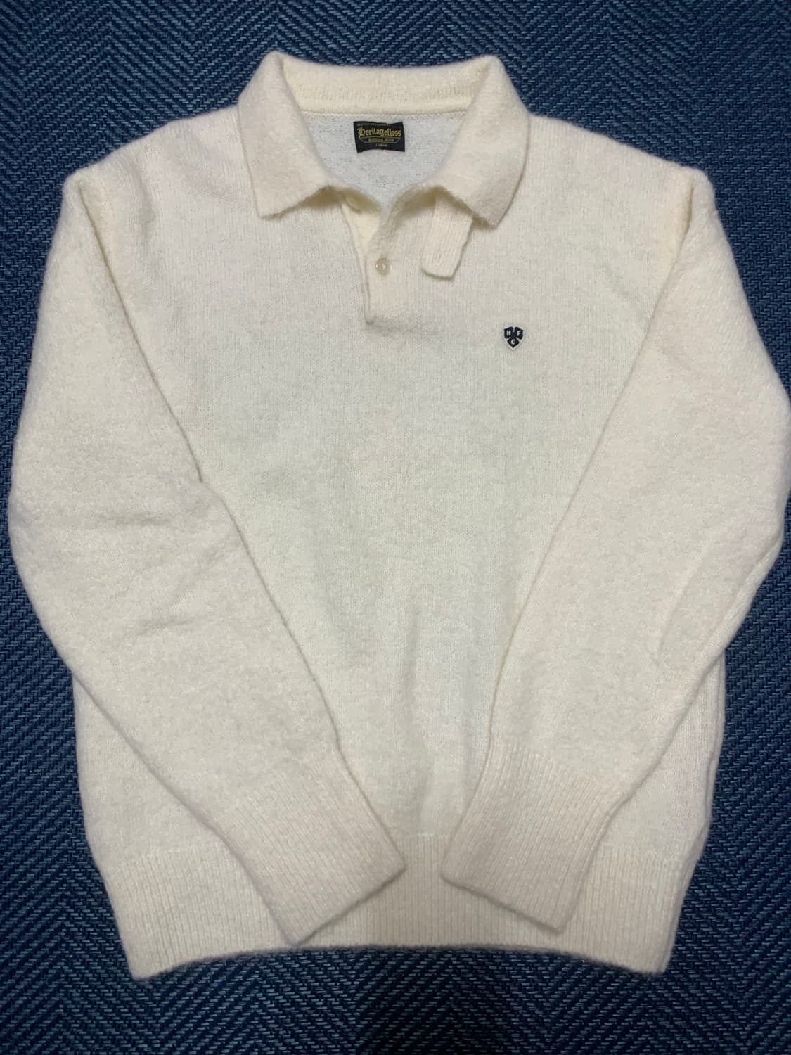 헤리티지플로스 모헤어 울 니트 L 화이트 상품이미지1