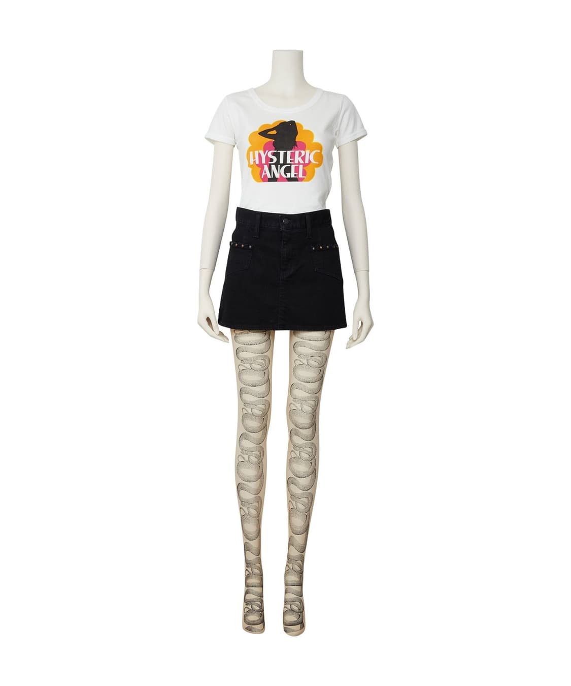 (W) 히스테릭 글래머 스네이크 루프 스타킹 차콜 그레이 상품이미지4